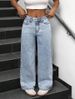High Waist Straight Jeans For Women – Bow Embroidered Loose Fit Denim Pants (Azure, S-XL)_mkmklike.com