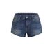 Women's Retro Embroidered Denim Shorts European American Style Unique Pattern Low Rise Washed Hot Pants_mkmklike.com