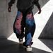 Men's Graffiti Washed Denim Jeans – Loose Straight Leg Pants With Hand-Painted Art (Black, S-3xl)_mkmklike.com