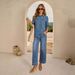 K Fashion Casual Nail Bead Top Slim Fit Denim Jacket For Women_mkmklike.com