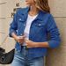 British-Inspired Cotton Denim Jacket – Slim Fit With Shirt Collar (White/Black/Pink/Red/Navy/Blue/Khaki, S-2XL)_mkmklike.com