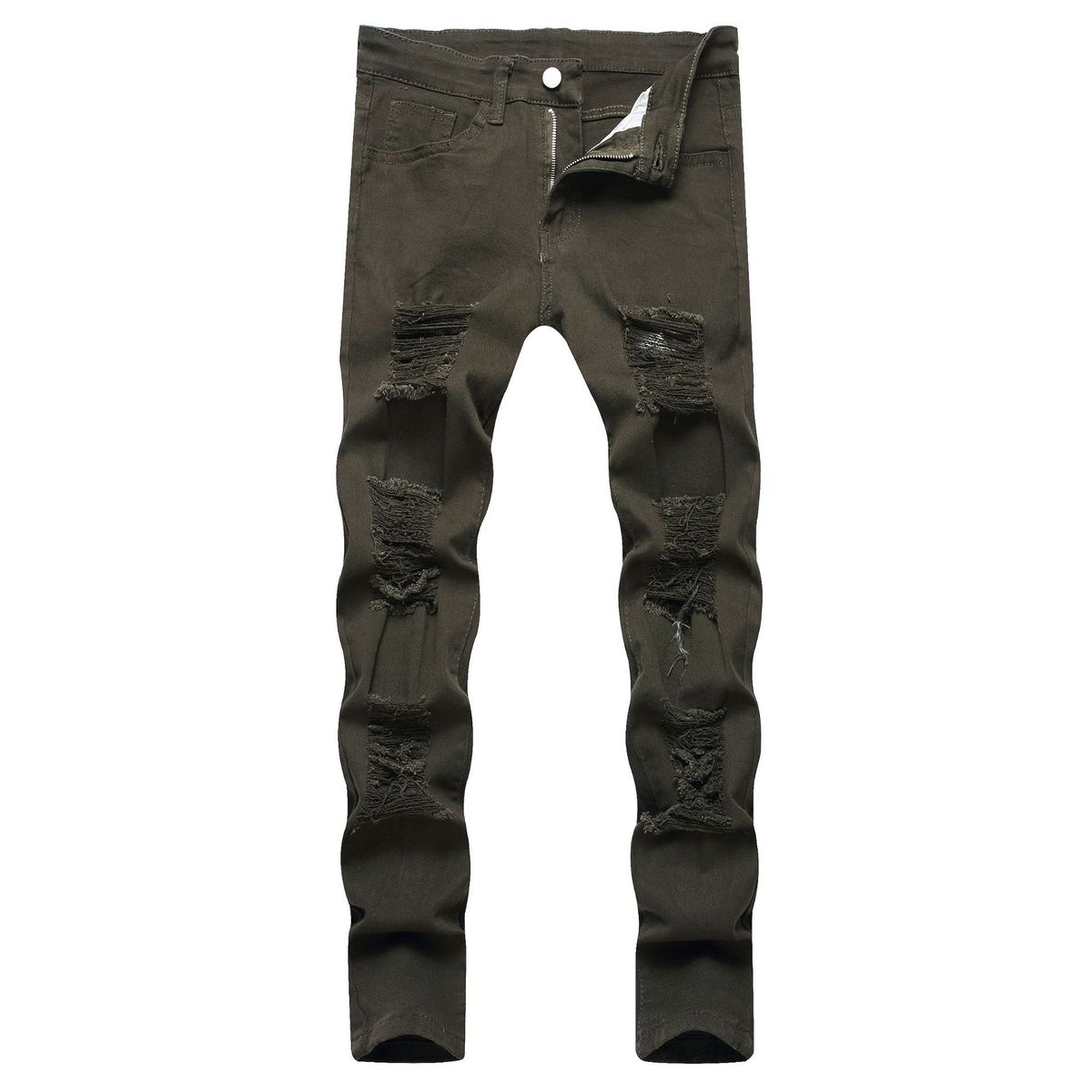 Men's Slim Fit Stretch Jeans - Skinny Tapered Denim Pants For Everyday Comfort & Style_mkmklike.com