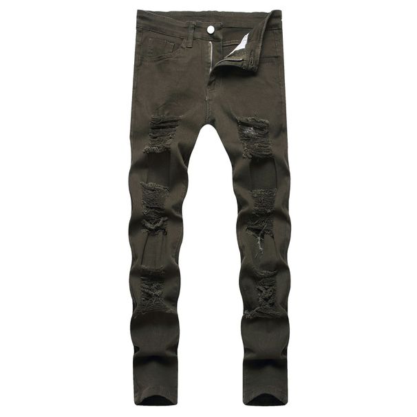 Men's Slim Fit Stretch Jeans - Skinny Tapered Denim Pants For Everyday Comfort & Style_mkmklike.com