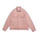 Men's Clothing Dopamine Pink Denim Jacket Men's Autumn And Winter Style Tasute Workwear Autumn Casual Jacket_mkmklike.com