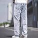 Men's Clothing Hot Selling European And American Style Sky Blue All Season Loose Straight Leg Stretch Jeans For Men Trendy Jeans_mkmklike.com