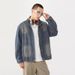 Men's Vintage Washed Denim Jacket - American Classic Relaxed Fit Workwear Coat With Distressed Finish_mkmklike.com