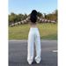 High Waist Wide Leg White Jeans For Women - Flowy Straight Fit, Comfortable & Slimming, Petite To Plus Size_mkmklike.com