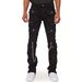 Men Jeans Straight Pants Mid Waist Denim Patchwork Zipper Fly Cargo Pockets Solid Ankle Length Slight Strech High Street_mkmklike.com