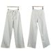 Women's Clothing Minimalist Wide-Leg Denim Pants For Women – High Waist, Loose Fit, Floor-Length, Slimming & Versatile (Cream White)_mkmklike.com