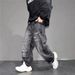 Cross-border Distressed Ripped Jeans For Men, Straight Loose Fit, Slimming, Slightly Flared Wide-leg Pants, Summer_mkmklike.com
