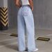 High-Waisted Wide-Leg Jeans For Women - Vintage Embroidered Butterfly Denim Pants, Sweet & Chic Casual Trousers_mkmklike.com