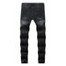 Men's Clothing Ripped Skinny Jeans Men's Slim Stretch European And American Motorcycle Jeans_mkmklike.com