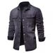 Pulse Men's Denim Spring Autumn Long Sleeve European American Retro Jacket Coat 2024 New Workwear Shirt Trend_mkmklike.com