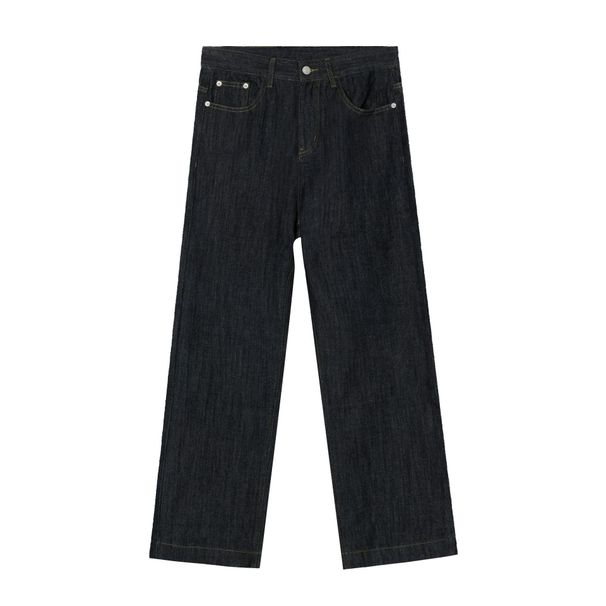 Original Color Jeans Korean Style Versatile Loose Slim Drape Straight Trousers Unisex_mkmklike.com