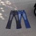Washed Splatter Paint Fringe Distressed Flared Jeans For Men - Retro Vibe, Niche Tailoring, Asymmetrical Hem (Black, Blue)_mkmklike.com