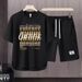 Men's Clothing 2024 Waffle Casual Summer Suit Men's Loose Teen Short sleeved T shirt Shorts Handsome Two piece Suit_mkmklike.com