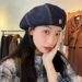 Hot Sale Letter Denim Beret Women Spring Summer Retro Artist Solid Color Beanie Elegant Ladies Hat Octagonal Cap Streetwear_mkmklike.com