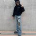 Men's Clothing Men's Melancholy Rich Second Generation Distressed Corduroy Jeans Appliqué Splatter Embroidery Washed Party Pants Trendy_mkmklike.com