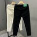 Men's White Pants Men's Trendy Youth Simple Casual Jeans Style Slim-Fitting Straight Elastic Trousers _mkmklike.com