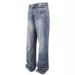 Men's Clothing Men's Vintage Washed Denim Jeans - Straight To Slightly Flared Fit, Cleanfit Aesthetic, Streetwear Vibe, Comfortable Cotton Fabric_mkmklike.com