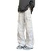High-Quality Original Tie-Dye Jeans Men's High Street Cool Casual Tall Long Dirty White Straight-Leg Pants Trendy_mkmklike.com