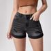 Women's Clothing Trendy Hole Curling High Elastic High Waist Denim Shorts Women's Hot Pants_mkmklike.com