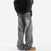 Men's Retro American Style Heavyweight Jeans Loose Straight Leg Spring Summer Trendy Casual Pants_mkmklike.com