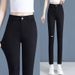 High Waist Stretch Jeans For Women 25 Autumn Winter New Slim Fit Fashion Black Fleece Lined Thickened Skinny Pants_mkmklike.com
