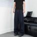 Washed Dark Blue Jeans Men's Spring Autumn Straight-leg Loose European And American High Street Vibe Style Trousers_mkmklike.com