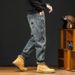 Men's Clothing Street Fashion Brand Loose Ripped Patch Jeans Men's Spring And Autumn New Retro Distressed Harem Tapered Trousers_mkmklike.com
