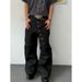 Men's Vintage High-Waisted Jeans – Distressed Wide-Leg Denim Pants With Curved Button Fly (S-3xl) Movement-Friendly Fabric_mkmklike.com