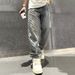 90s Distressed Denim Jeans – Oversized Straight-Leg Ripped Pants For Men (Blue/Black, S-3XL)_mkmklike.com