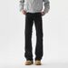 Men's Simple Loose Straight Leg Jeans Trousers_mkmklike.com