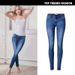 Women's Low-Rise Skinny Jeans – Stretch Denim Pencil Pants With Whiskering & Distressed Details (Blue, XS-2XL)_mkmklike.com