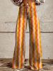 Ladies Eye‑Catching Y2k Flare Bottoms, Vintage Washed Star All‑Over Print High Waist Wide Leg Pants, Multiple Available Hues_mkmklike.com