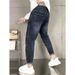 Jeans Men's Trendy Brand Spring And Autumn Slim-fit Pants Retro Washed Versatile Elastic Casual Pants_mkmklike.com