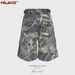 Men's Clothing Spring And Summer New Buckle Waist Design Denim Shorts Enzyme Washed Tree Branch Camouflage Shorts_mkmklike.com