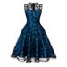 Women's Clothing supply mesh embroidery waist sleeveless Christmas palace swing mid length dress_mkmklike.com