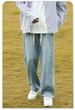 Washed Retro Jeans Men's Straight Loose Wide-leg American High Street Pants Trendy Brand Ruffian Handsome Versatile Casual Trousers_mkmklike.com