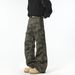 Men's American Style Camouflage Jeans Loose Straight Leg Casual Pants Large Pockets Trendy Cargo Trousers_mkmklike.com