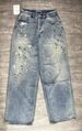 Women's Clothing AC High Street Trendy Brand Retro Versatile Loose Ripped Old Hand Painted Jeans Men's Denim Shorts_mkmklike.com
