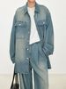 European And American Old Money Style For Women 2026 Autumn Denim Cotton Vintage Washed Loose Jacket Women's_mkmklike.com