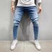 Men's Clothing New Men's Jeans Youth Casual Slim Fitting Slim Fitting Men's Jeans Trend_mkmklike.com