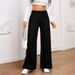 Women's Light Blue Distressed High-Waisted Jeans – Summer Loose Fit Cotton Straight-Leg Pants (S-3XL)_mkmklike.com