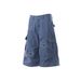 Men's Distressed Patchwork Cargo Capri Pants Wide-Leg Multiple Pocket Shorts For Streetwear Vibe Versatile Capri Length_mkmklike.com