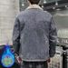 Denim Jacket Men's Autumn And Winter Fleece Thickened American Trendy Jacket Men's Handsome Lamb Wool Cotton Jacket Top_mkmklike.com