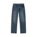 Autumn Blue Washed Men's Jeans – Mid-Rise Straight Leg (S-XXXL, 100% Cotton, Vintage Distressed For Everyday Versatility)_mkmklike.com