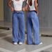 Sweet & Spicy High Waist Straight Leg Jeans - Loose Fit Vintage Washed Denim Pants For Women (Gray/Blue/Black)_mkmklike.com