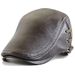 Hot Sale Men Berets Caps Autumn Winter Warm PU Leather Fashion Casual Letter Embroidery Outdoor Sports Hats Male Peaked Cap_mkmklike.com