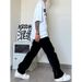 Nordmann High Street Design Black Jeans For Men Loose Straight Vintage Casual Pants American Style Trendy Brand Cool Versatile_mkmklike.com